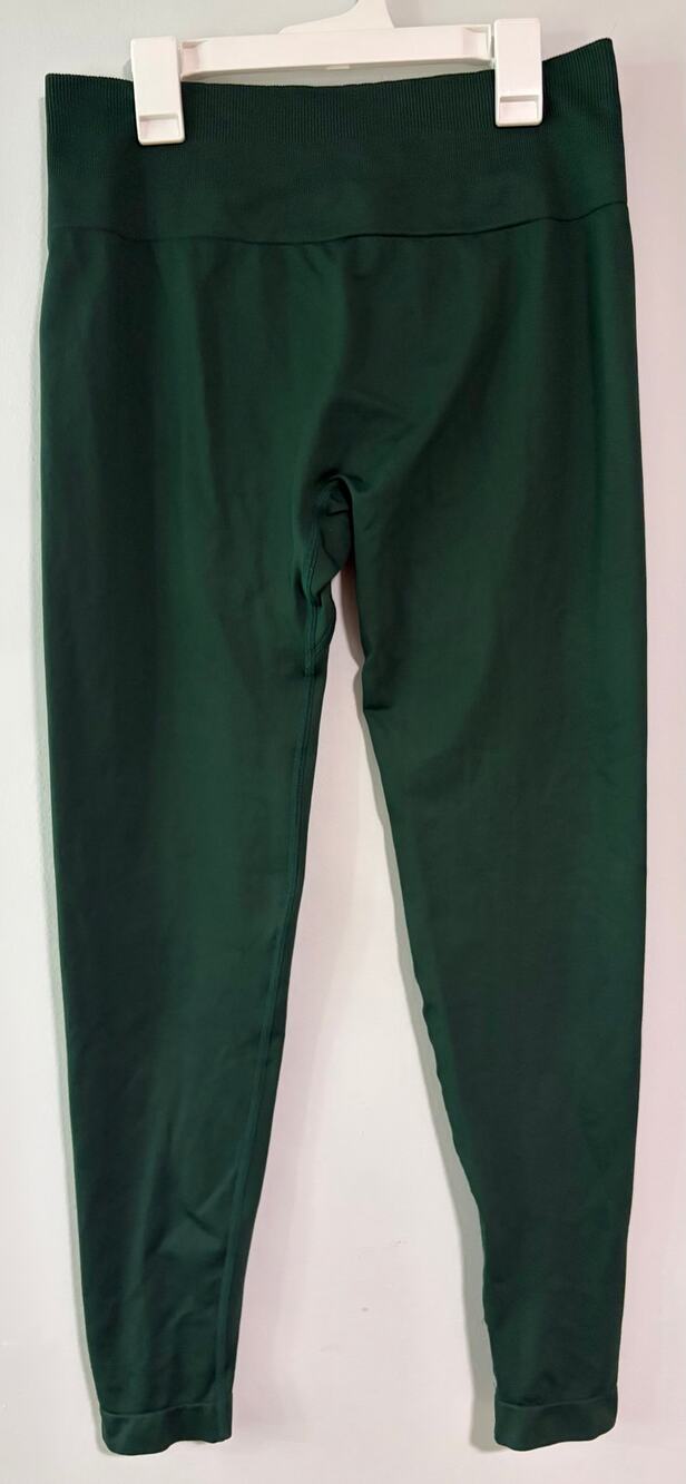 AYBL Dark Green High Rise Leggings Women's Large Seamless Waist Activewear